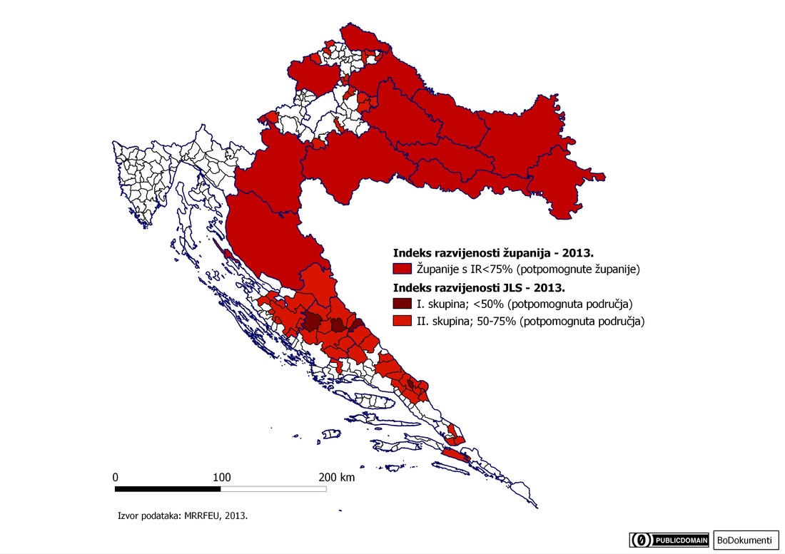 pribislavec karta Assisted areas   Republic of Croatia   Regional Development pribislavec karta
